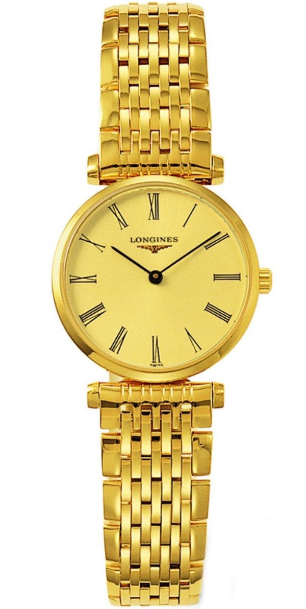 Shop Longines La Grande Classique de Longines Gold Dial Gold Mesh Bracelet Watch for Women - L4.209.2.31.8 in USA