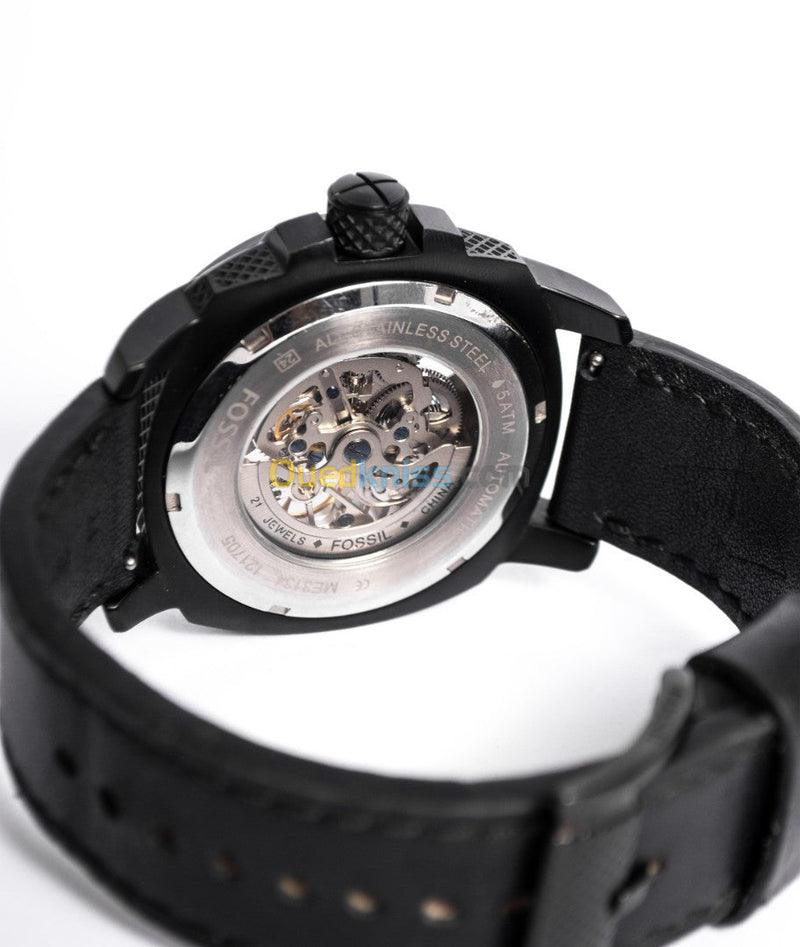 Fossil Modern Machine Automatic Skeleton Grey Dial Black Steel Strap Watch for Men - ME3134 Buy Now By Fossil