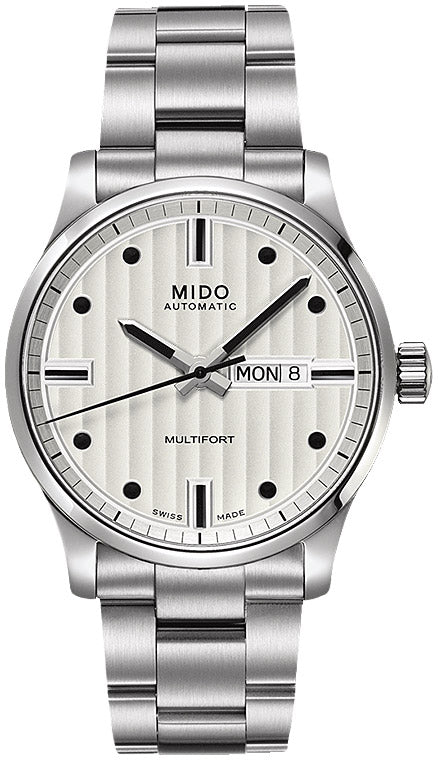 Shop Mido Multifort Automatic Silver Dial Silver Steel Strap Watch For Men - M005.430.11.031.80 in USA