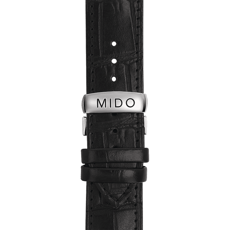 Mido Multifort Automatic Silver Dial Black Leather Strap Watch For Men - M005.430.16.031.80 Buy Now By Mido