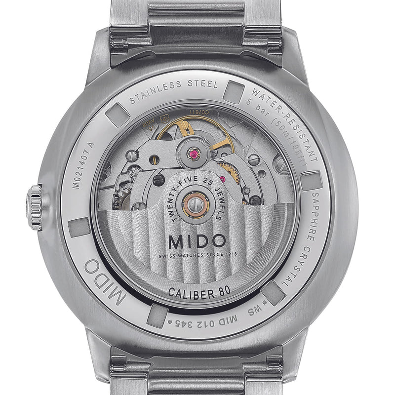 Mido Commander Automatic Gradient Black Dial Silver Steel Strap Watch For Men - M021.407.11.411.00 Buy Now By Mido