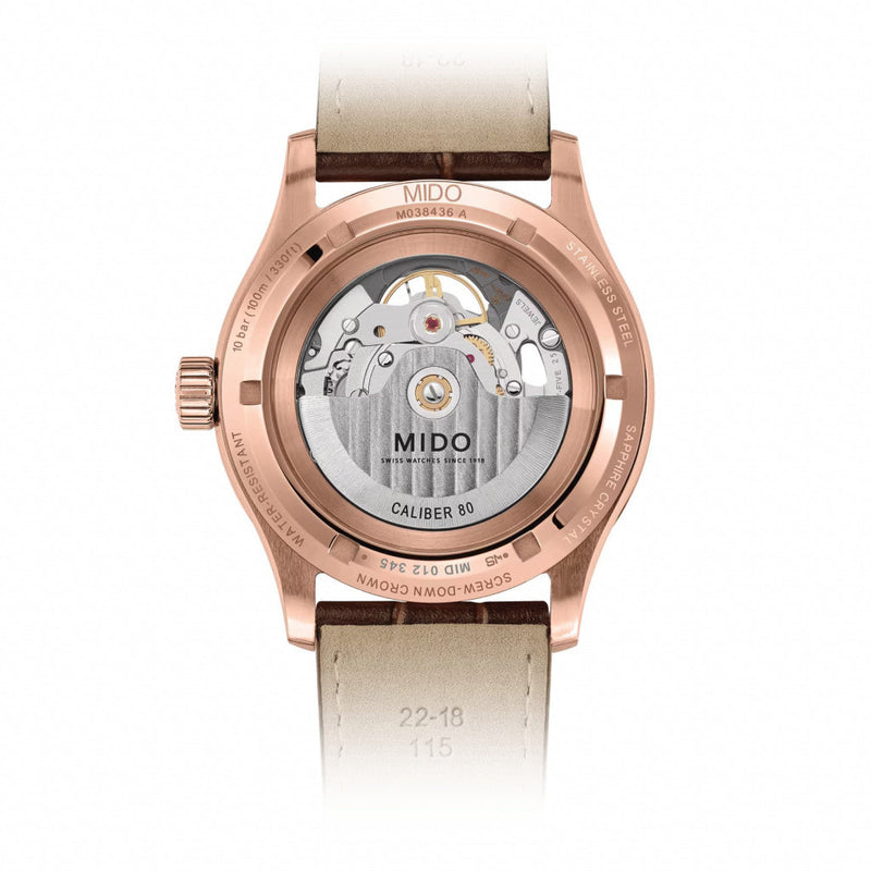 Mido Multifort Automatic Silver Dial Brown Leather Strap Watch For Men - M005.430.36.031.80 Buy Now By Mido