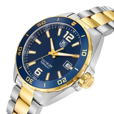 Shop Tag Heuer Formula 1 Analog Blue Dial Two Tone Steel Strap Watch for Men - WAZ1120.BB0879 in USA