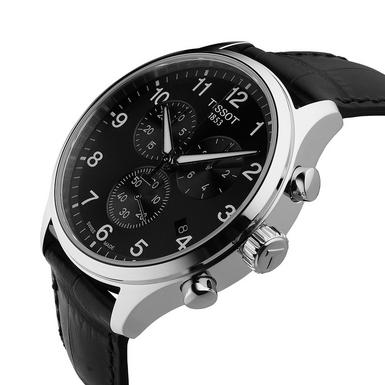 Tissot Chrono XL Classic Black Dial Black Leather Strap Watch For Men - T116.617.16.057.00 Buy Now By Tissot