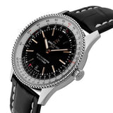 Shop Breitling Navitimer 1 Automatic 41mm Black Dial Black Leather Strap Mens Watch - A17326211B1P1 in USA