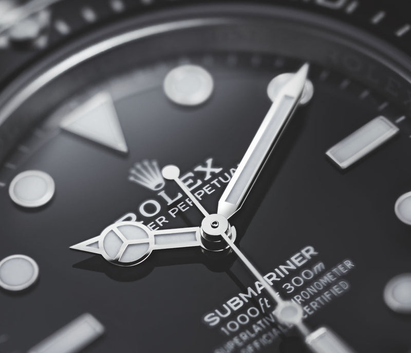 Shop Rolex Submariner Black Dial Silver Steel Strap Watch for Men - M124060-0001 in USA