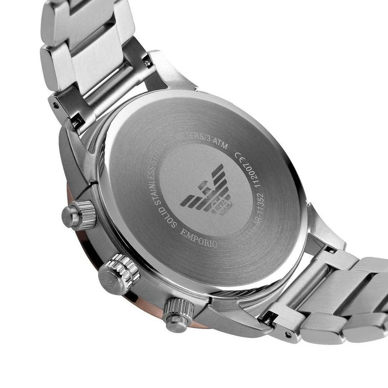 Emporio Armani Mario Chronograph Beige Dial Silver Steel Strap Watch For Men - AR11352 Buy Now By Emporio Armani