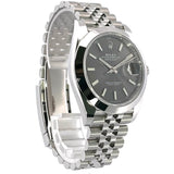 Shop Rolex Datejust 41 Oyster Grey Dial Silver Oystersteel Bracelet Watch for Men - M126300-0008 in USA