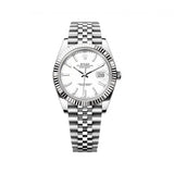 Shop Rolex Datejust 41 White Dial Silver Jubilee Bracelet Watch for Men - M126334-0010 in USA