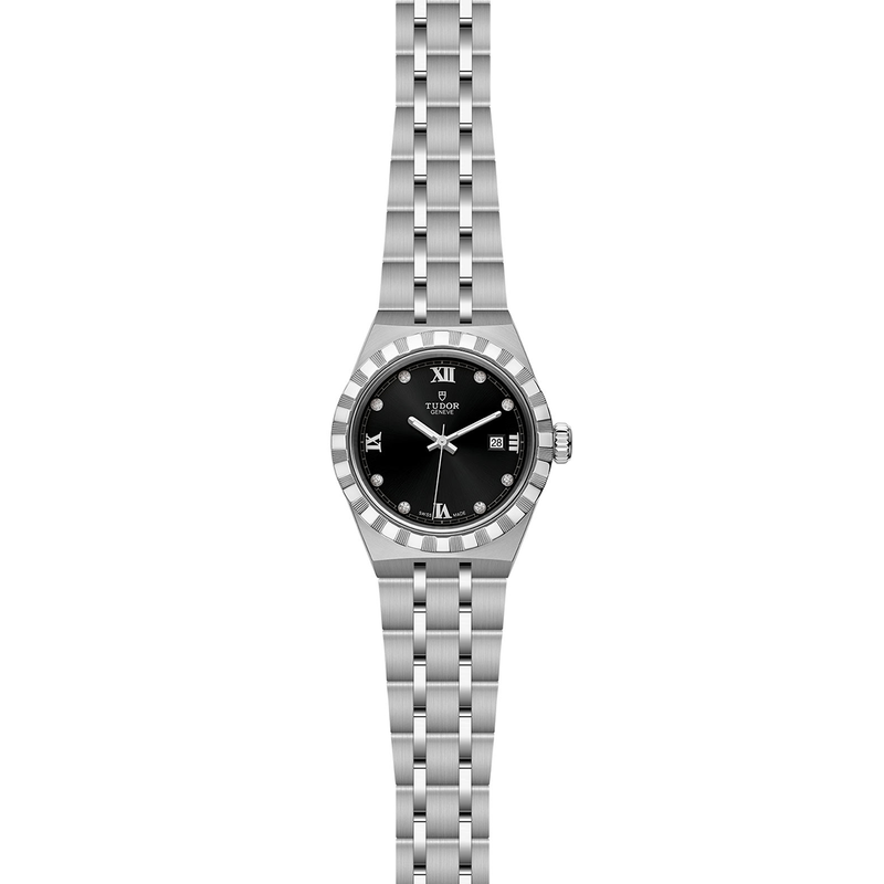 Tudor Royal Automatic Black Dial Silver Steel Strap Watch for Men - M28600-0003 Buy Now By Tudor