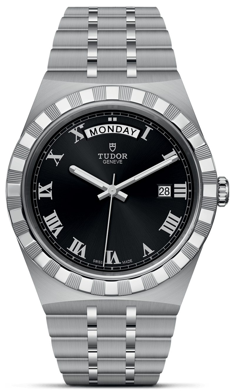 Tudor Royal Automatic Black Dial Silver Steel Strap Watch for Men - M28600-0003 Buy Now By Tudor