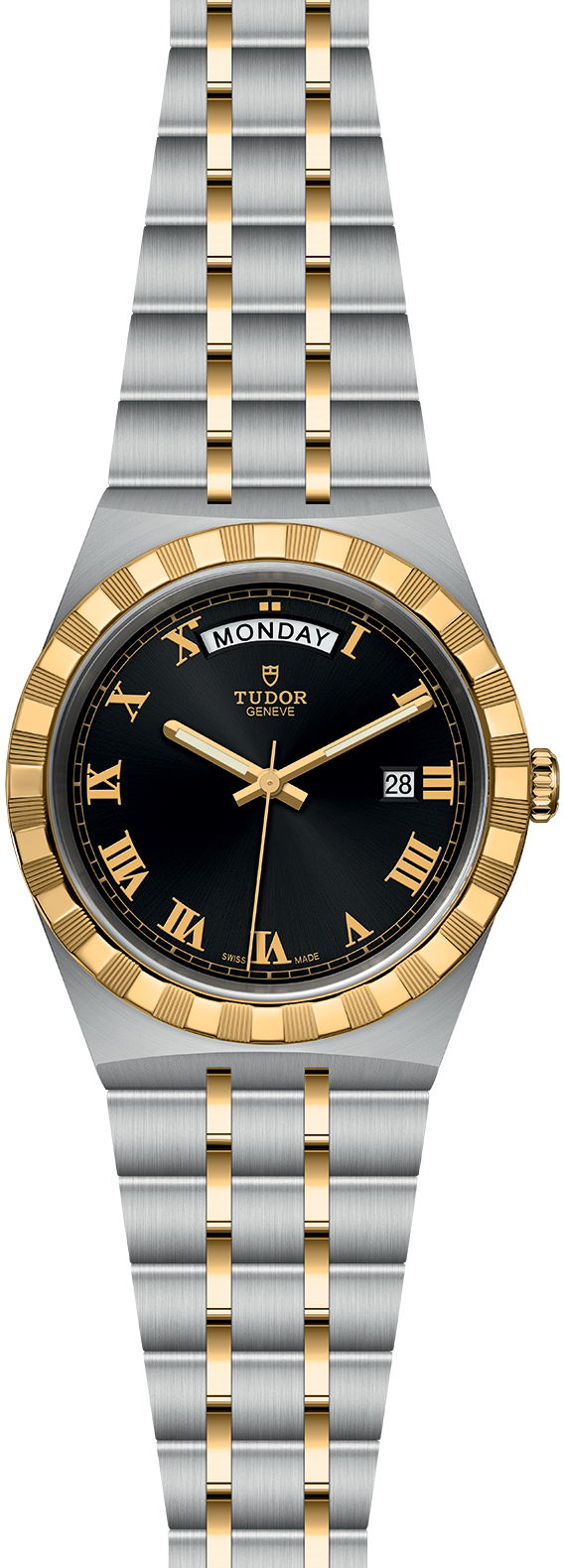 Tudor Royal Automatic Black Dial Two Tone Steel Strap Watch for Men - M28603-0003 Buy Now By Tudor