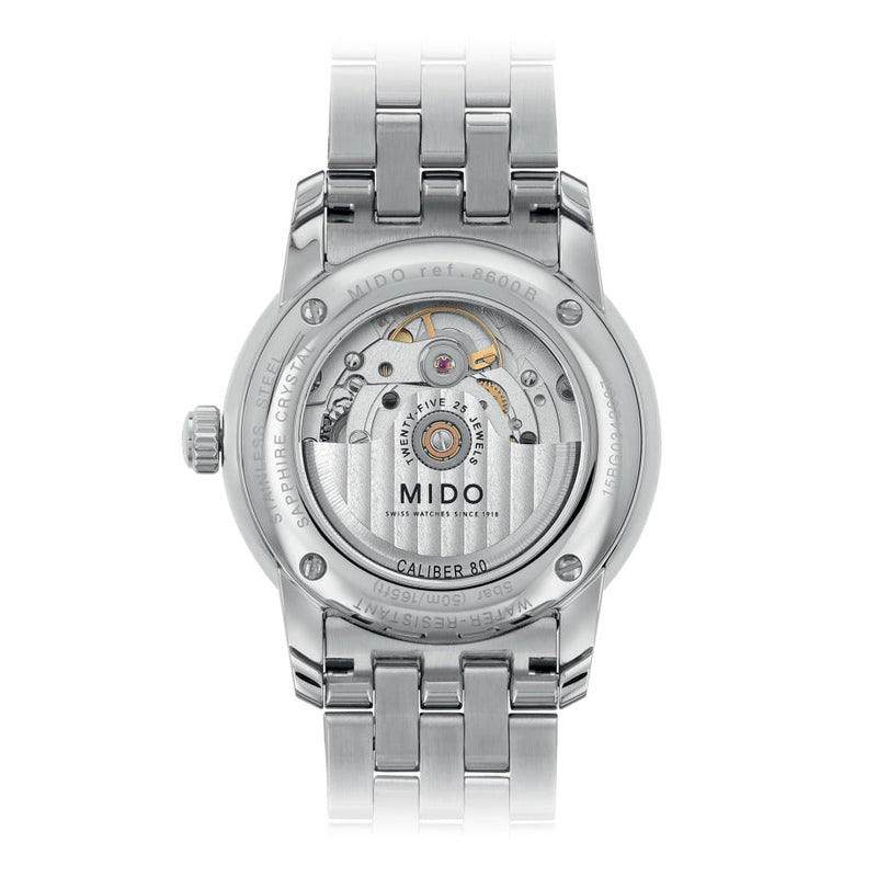 Mido Baroncelli II Automatic Blue Dial Silver Steel Strap Watch For Men - M8600.4.15.1 Buy Now By Mido