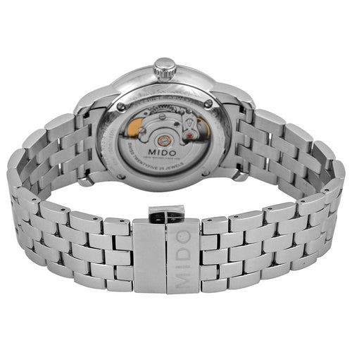 Mido Baroncelli Ii Automatic Black Dial Silver Steel Strap Watch For Men - M8600.4.18.1 Buy Now By Mido