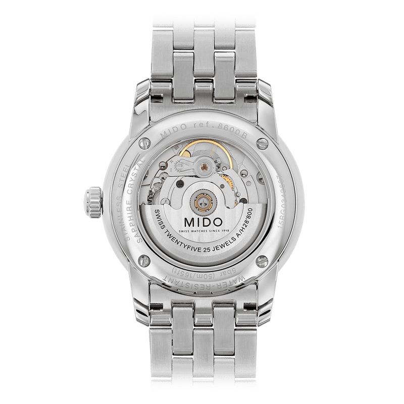 Mido Baroncelli III Automatic Silver Dial Silver Steel Strap Watch For Men - M8600.4.21.1 Buy Now By Mido