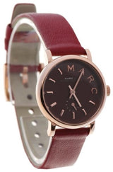Marc Jacobs Baker Maroon Dial Maroon Leather Strap Watch for Women - MBM1271 Buy Now By Marc Jacobs