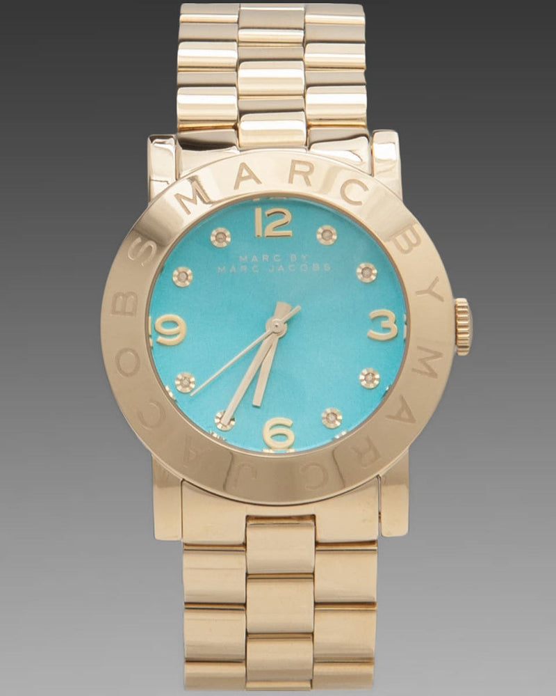 Marc Jacobs Amy Green Dial Gold Steel Strap Watch for Women - MBM8624 Buy Now By Marc Jacobs