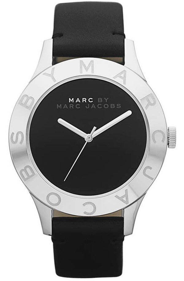 Shop Marc Jacobs Blade Black Dial Black Leather Strap Watch for Women - MBM1205 in USA