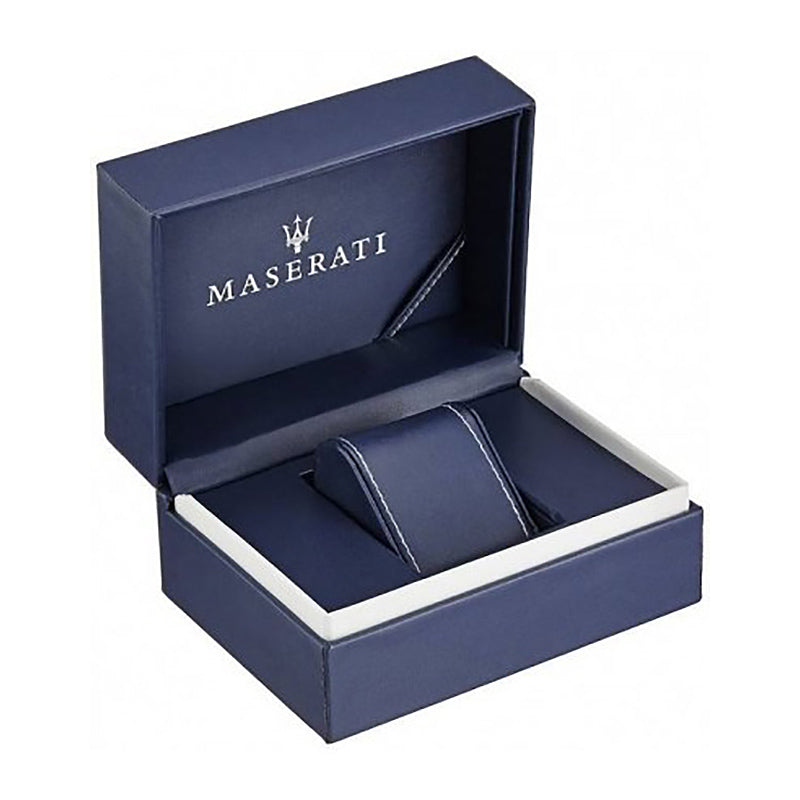 Maserati Epoca Chronograph Blue Dial Brown Leather Strap Watch For Men - R8871618014