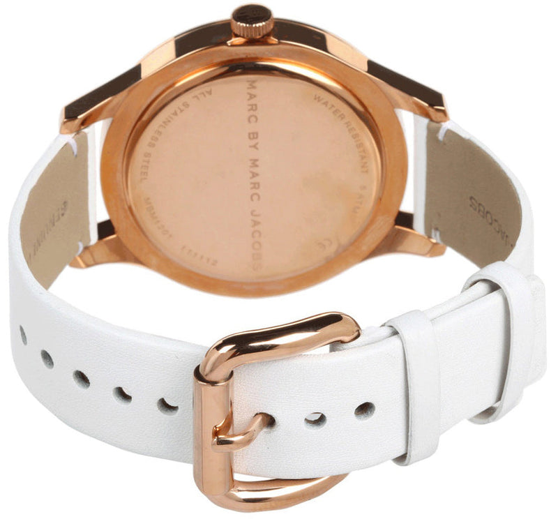 Marc Jacobs Blade White Dial White Leather Strap Watch for Women - MBM1201 Buy Now By Marc Jacobs
