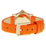 Shop Marc Jacobs Henry Dinky White Dial Orange Leather Strap Watch for Women - MBM1236 in USA