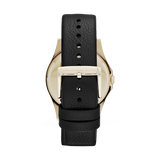 Shop Marc Jacobs Baby Dave Gold Dial Black Leather Strap Watch for Women - MBM1264 in USA
