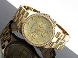 Marc Jacobs Henry Chronograph Gold Dial Gold Steel Strap Watch for Women - MBM3105 Buy Now By Marc Jacobs