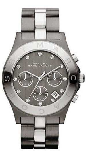 Marc Jacobs Blade Chronograph Black Dial Two Tone Steel Strap Watch for Women - MBM3179 Buy Now By Marc Jacobs
