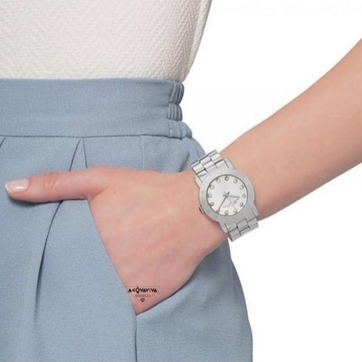 Marc Jacobs Amy Dexter Silver Dial Silver Steel Strap Watch for Women - MBM3214 Buy Now By Marc Jacobs
