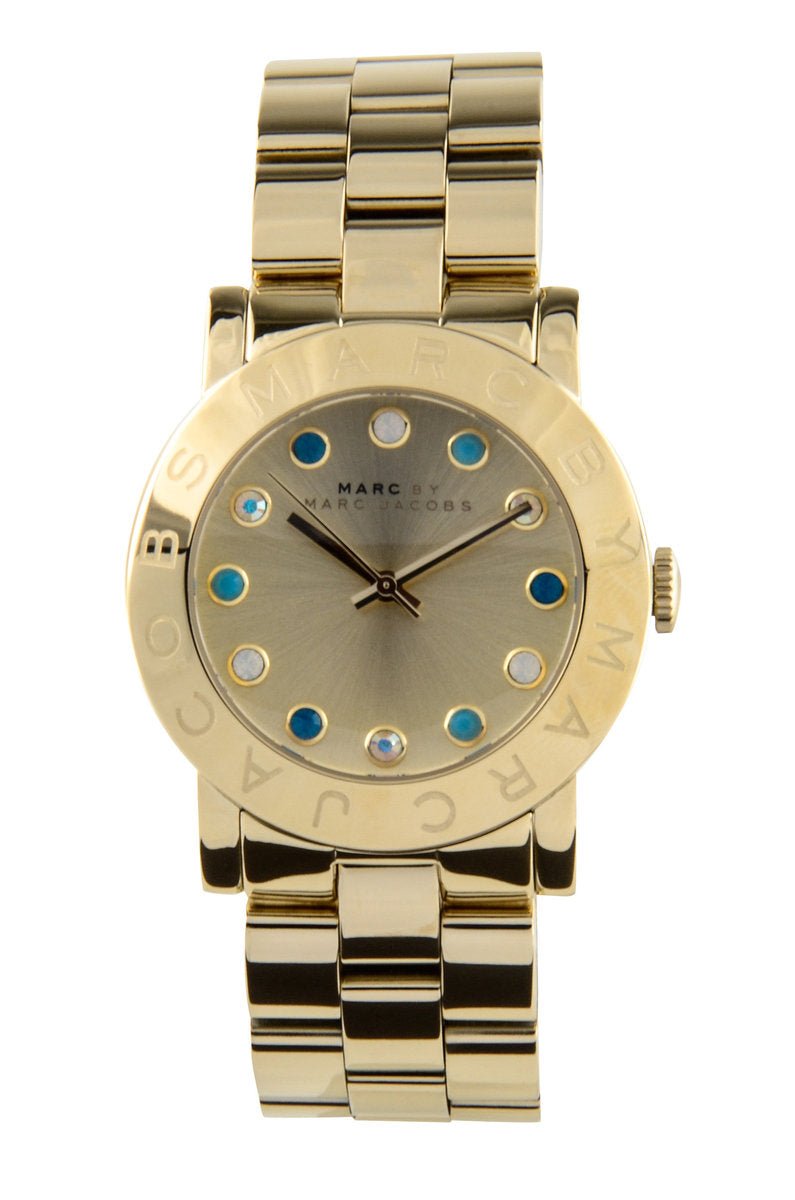 Marc Jacobs Amy Dexter Gold Dial Gold Steel Strap Watch for Women - MBM3215 Buy Now By Marc Jacobs