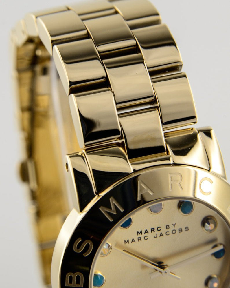 Marc Jacobs Amy Dexter Gold Dial Gold Steel Strap Watch for Women - MBM3215 Buy Now By Marc Jacobs