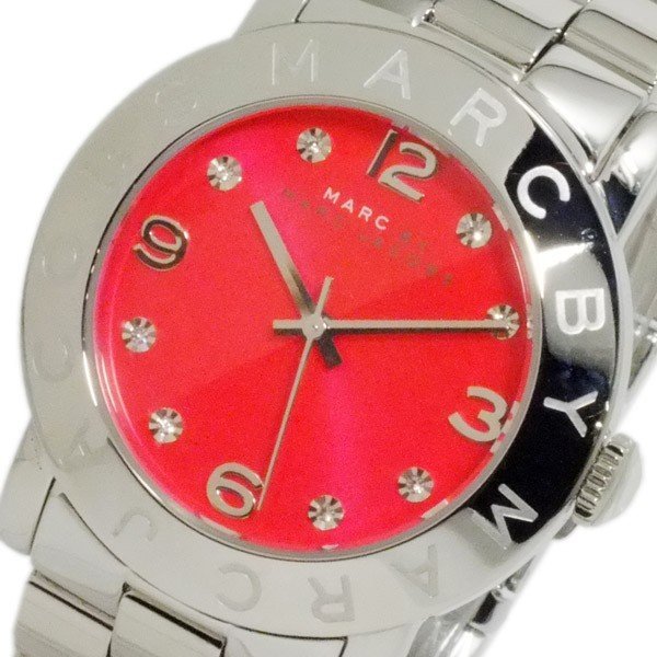 Marc Jacobs Amy Red Dial Silver Steel Strap Watch for Women - MBM3333 Buy Now By Marc Jacobs