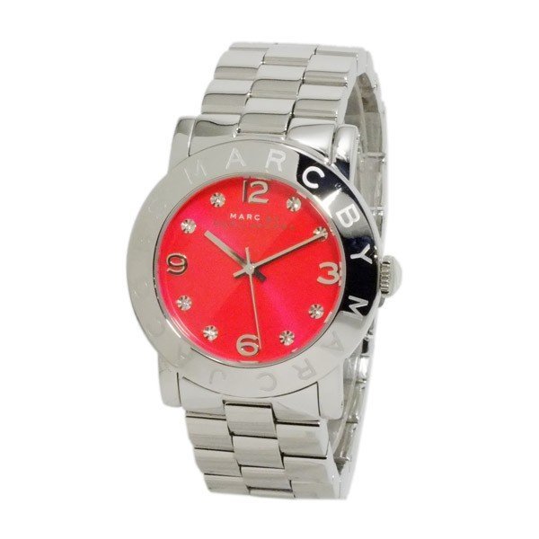 Marc Jacobs Amy Red Dial Silver Steel Strap Watch for Women - MBM3302 Buy Now By Marc Jacobs