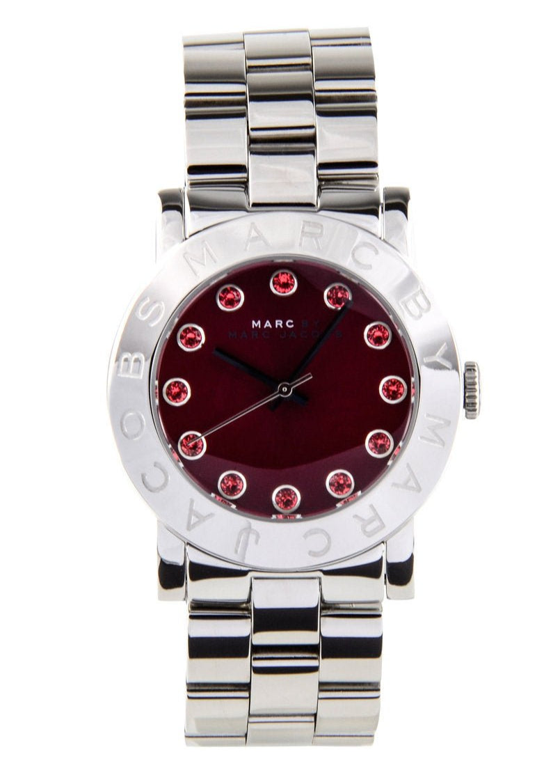 Marc Jacobs Amy Red Dial Silver Steel Strap Watch for Women - MBM3333 Buy Now By Marc Jacobs