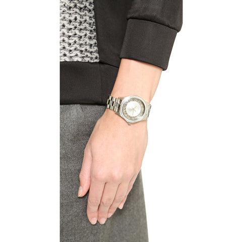 Marc Jacobs Henry Transparent Silver Dial Silver Steel Strap Watch for Women - MBM3337 Buy Now By Marc Jacobs
