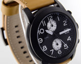 Marc Jacobs Larry Chronograph Black Dial Brown Leather Strap Watch for Men - MBM5053 Buy Now By Marc Jacobs