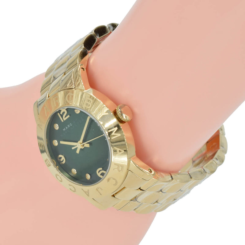 Marc Jacobs Amy Green Dial Gold Steel Strap Watch for Women - MBM8609 Buy Now By Marc Jacobs