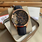 Fossil Townsman Twist Skeleton Blue Dial Blue Leather Strap Watch for Men - ME1138 Buy Now By Fossil