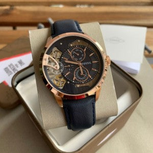 Fossil Townsman Twist Skeleton Blue Dial Blue Leather Strap Watch for Men - ME1138 Buy Now By Fossil