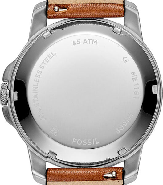 Fossil Grant Twist Multifunction Blue Dial Brown Leather Strap Watch for Men - ME1161 Buy Now By Fossil