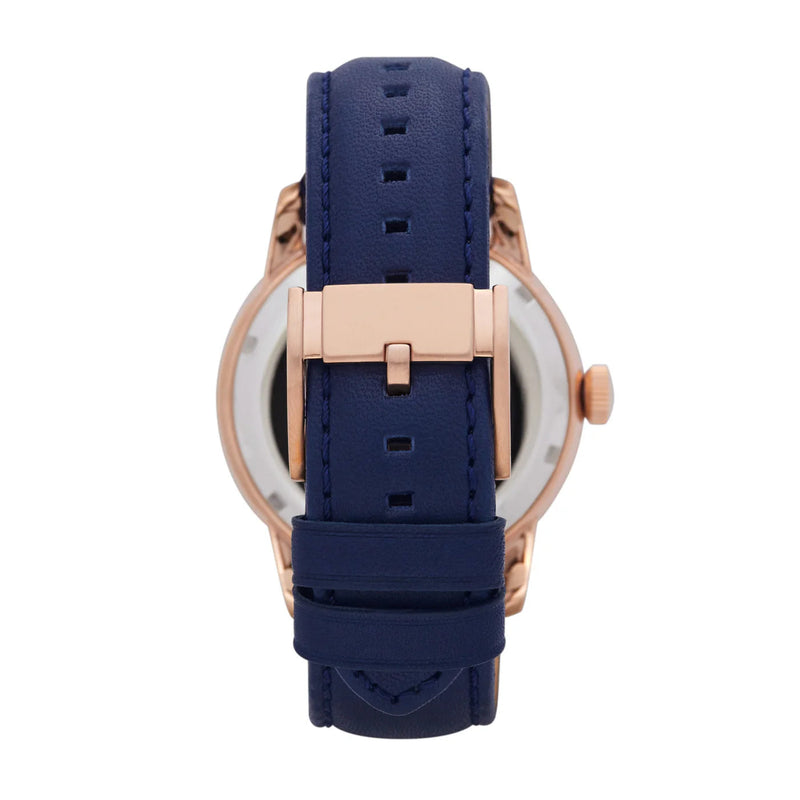 Fossil Grant Twist Multifunction Blue Dial Blue Leather Strap Watch for Men - ME1162 Buy Now By Fossil