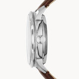 Fossil Townsman Automatic White Dial Brown Leather Strap Watch for Men - ME3064 Buy Now By Fossil