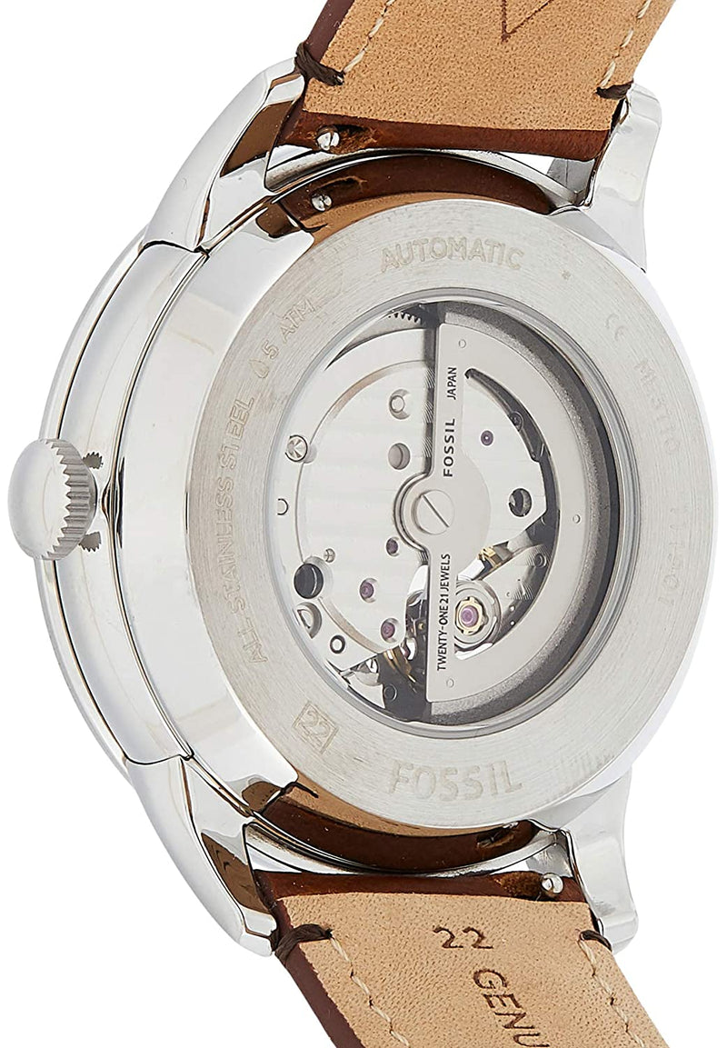 Fossil Townsman Automatic Blue Dial Brown Leather Strap Watch for Men - ME3110 Buy Now By Fossil