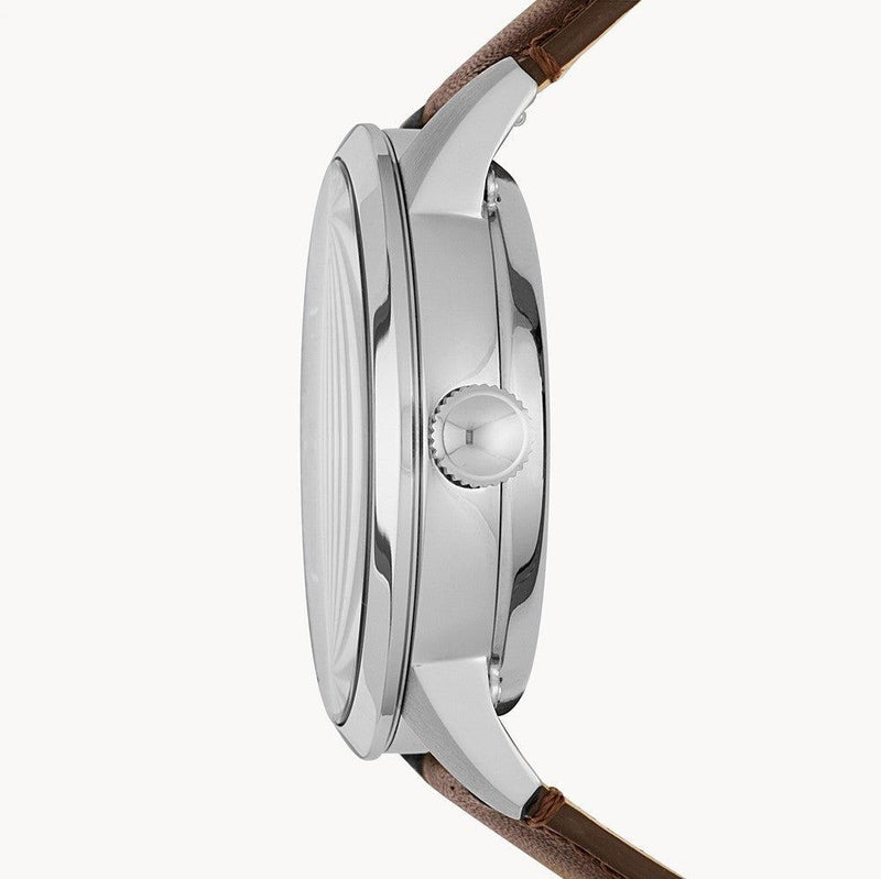 Fossil Townsman Automatic Blue Dial Brown Leather Strap Watch for Men - ME3110 Buy Now By Fossil