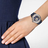 Fossil Boyfriend Skeleton Blue Dial Blue Leather Strap Watch for Women - ME3136 Buy Now By Fossil