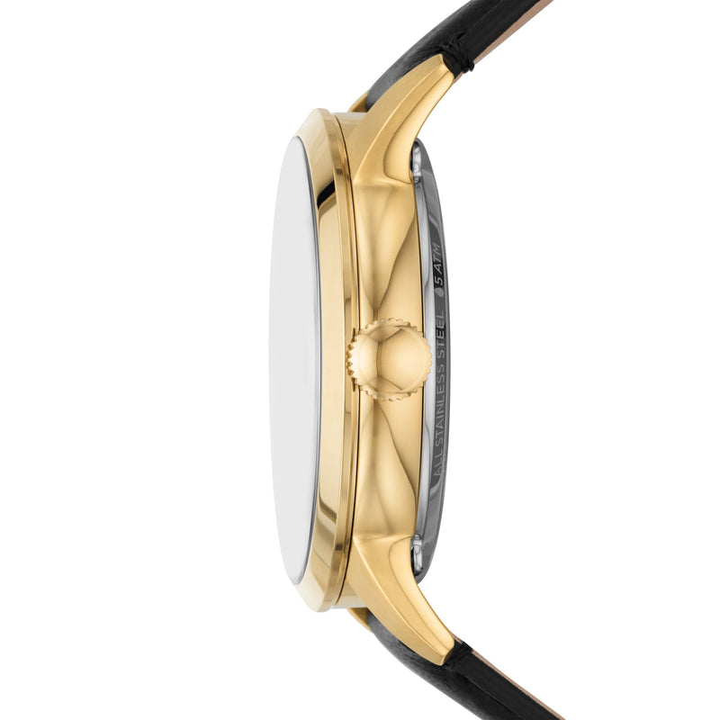 Fossil Townsman Automatic Skeleton Black Dial Black Leather Strap Watch for Men - ME3210 Buy Now By Fossil