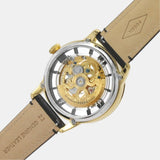 Fossil Townsman Automatic Skeleton Black Dial Black Leather Strap Watch for Men - ME3210 Buy Now By Fossil