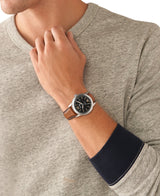 Fossil The Minimalist 3H Black Dial Brown Leather Strap Watch for Men - FS5464 Buy Now By Fossil