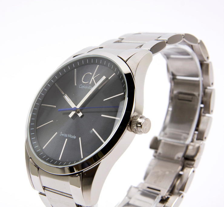Shop Calvin Klein Bold Grey Dial Silver Steel Strap Watch for Men - K2241107 in USA