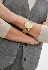 Michael Kors Ritz Pave Crystals Gold Dial Gold Steel Strap Watch for Women - MK6862 Buy Now By Michael Kors